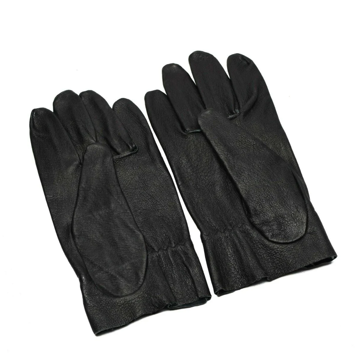 Original tjeckiska arméstridsläderhandskar. Äkta svart läder nytt