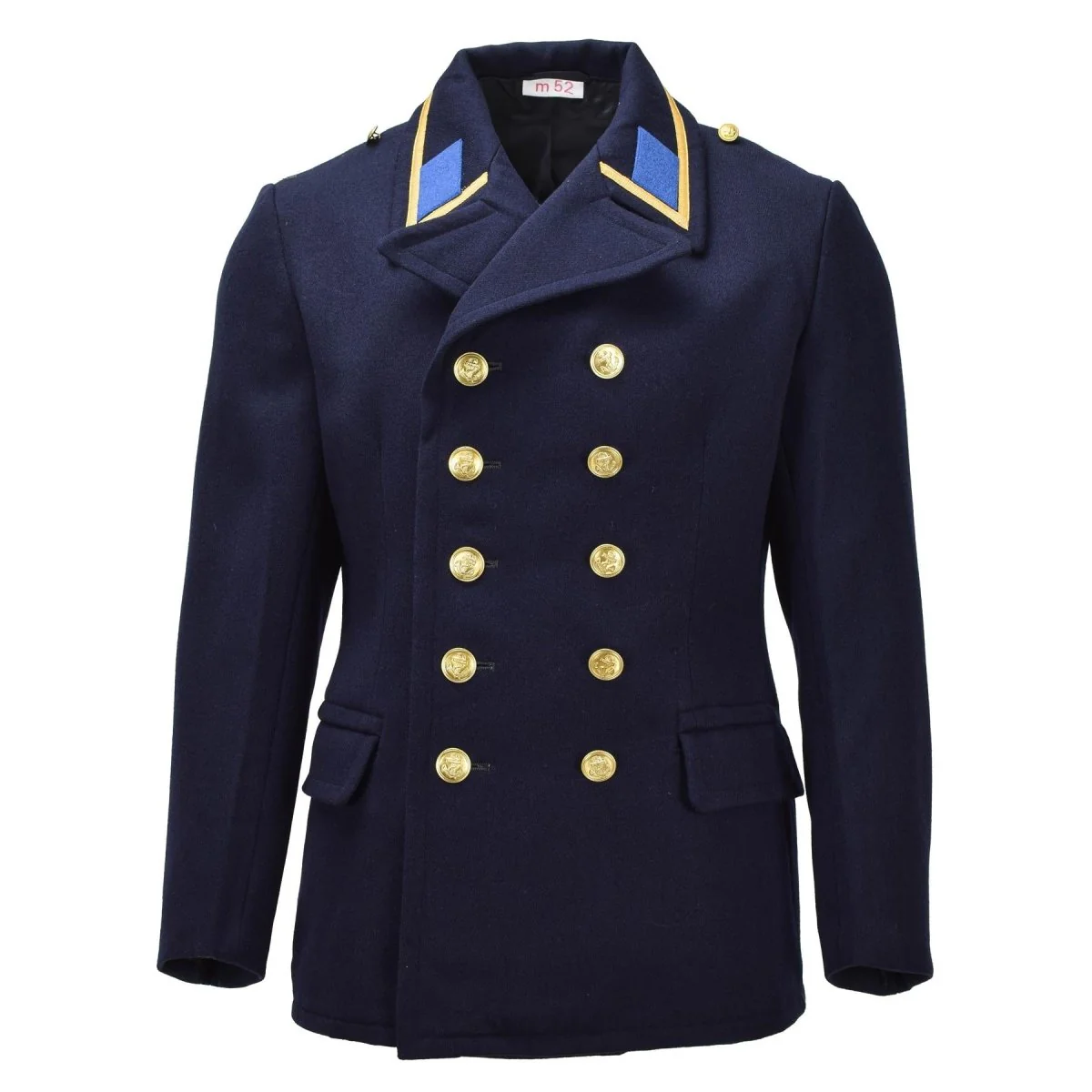 Original Östtyska Military VM Greatcoat Double Breasted Vintage Blue