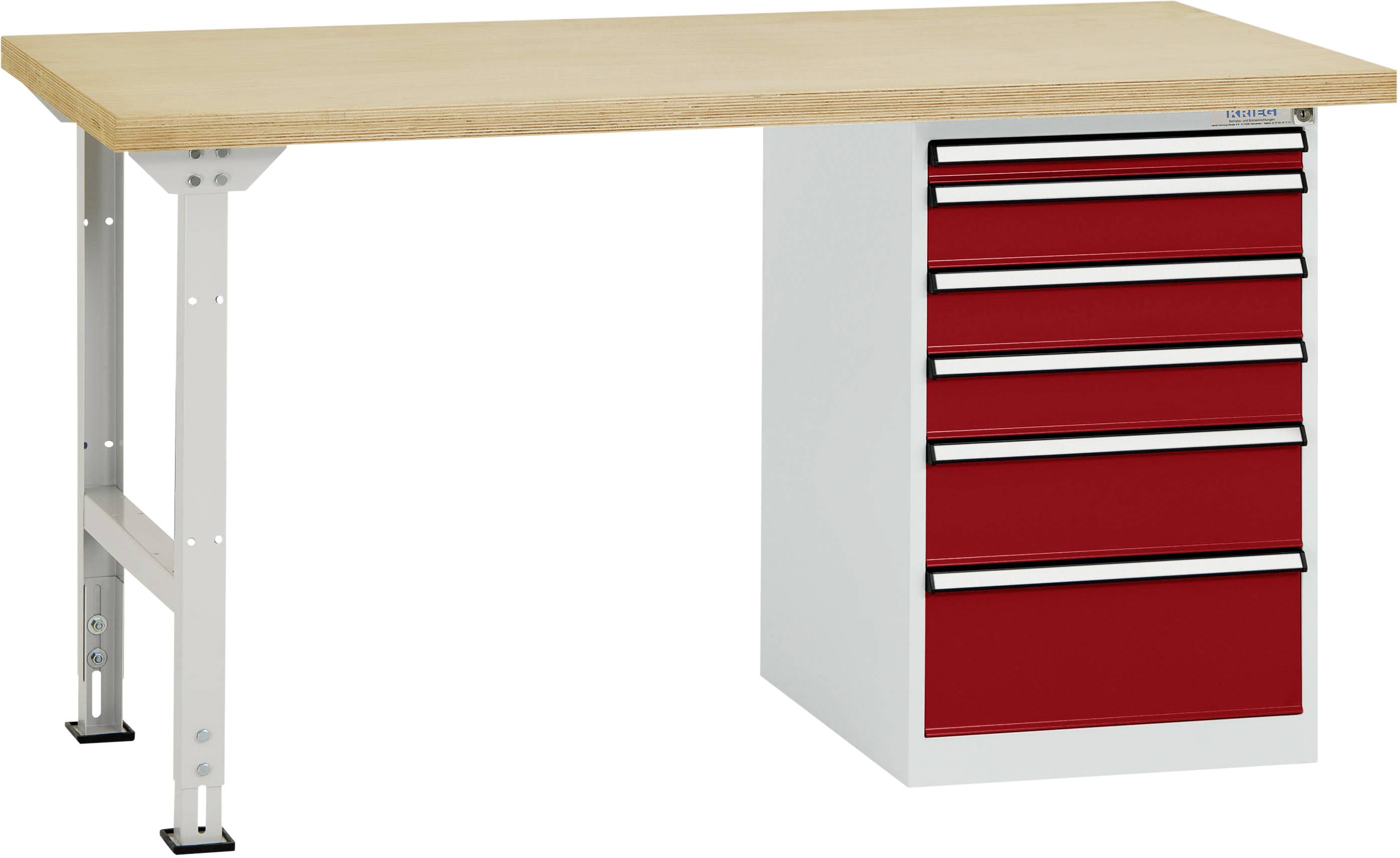 Manuflex TP5088.3003 Arbetsbänksystem Rubinröd