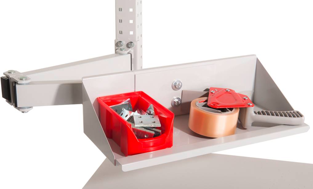 Manuflex ZB3902.5007 Insiktslådans hyllhållardel för UNIVERSAL och PROFFS med dubbellänk, B x D x H= 435 x 165 x 120 mm
