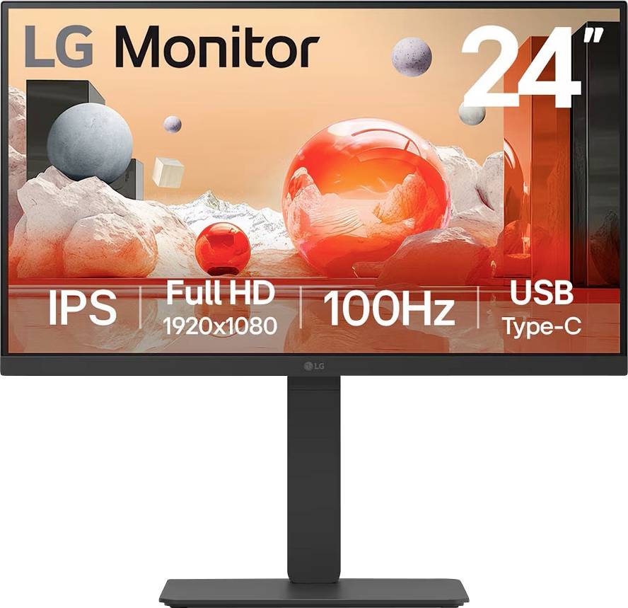 LG Electronics 24BA650-B LED-skärm EEK D (A – G) 60.5 cm (23.8 tum) 16:9 5 ms HDMI® -ingång IPS LED