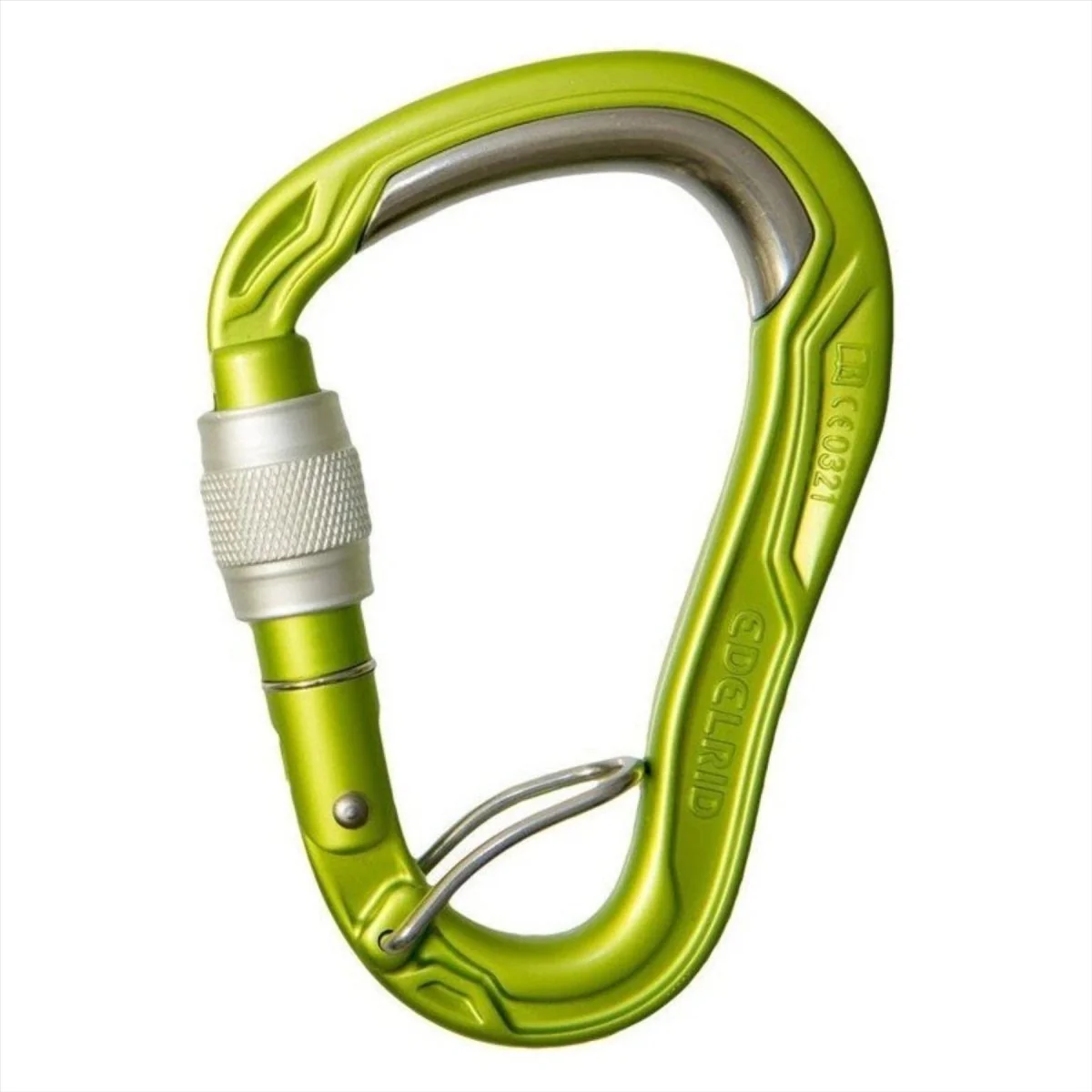 Edelrid HMS Bulletproof Skruv Karbinhake Wrap Ring Skiffer Klätterutrustning Grå