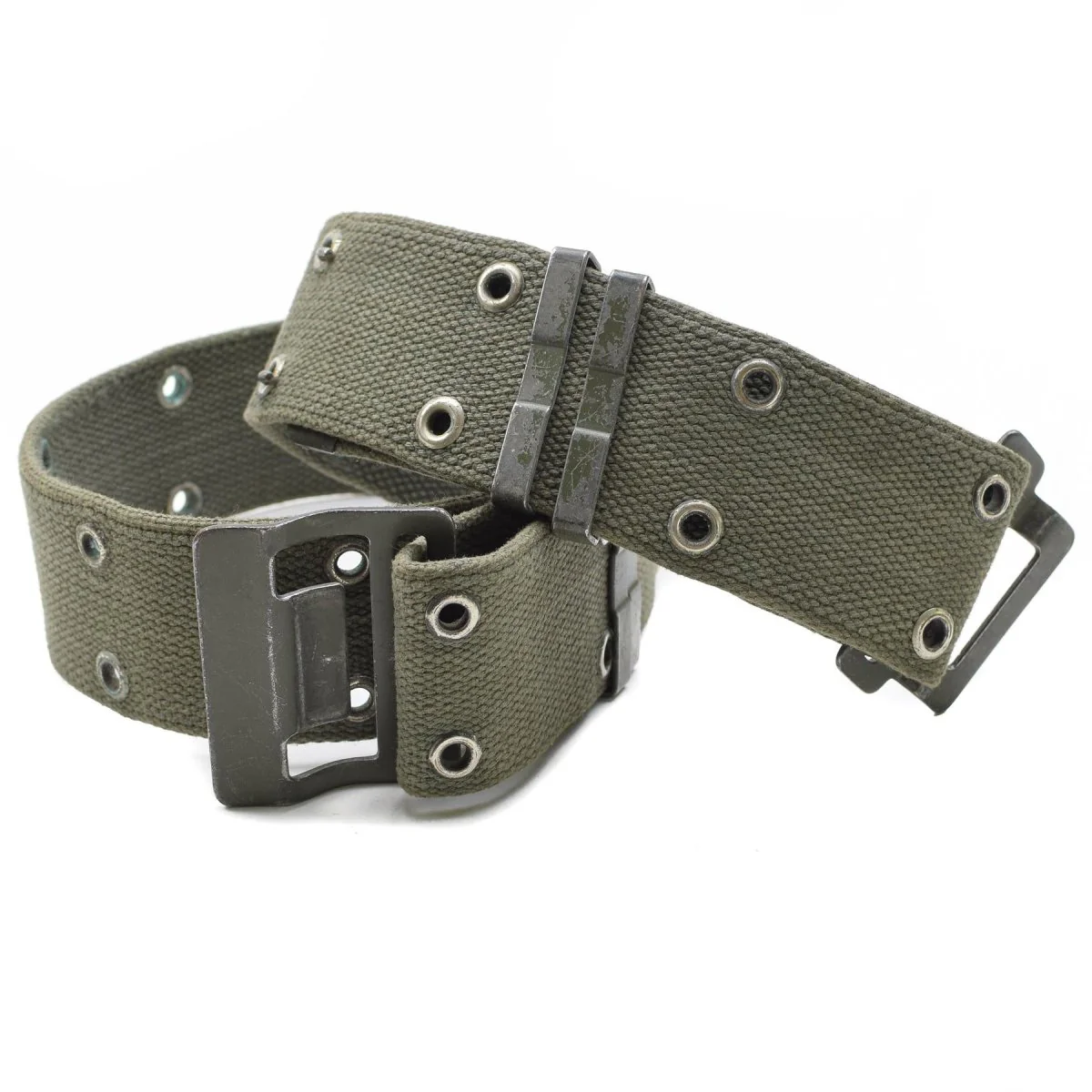 Original French Army Navy Webbing Belt Famas Olive OD Web France Military New