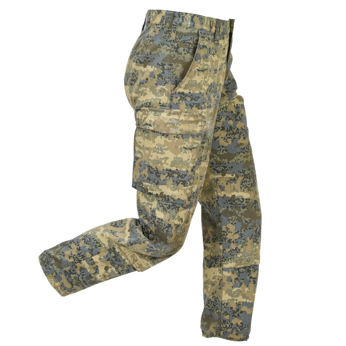 Original österrikiska militära lastbyxor förstärkta knän Tarnanzug Camo