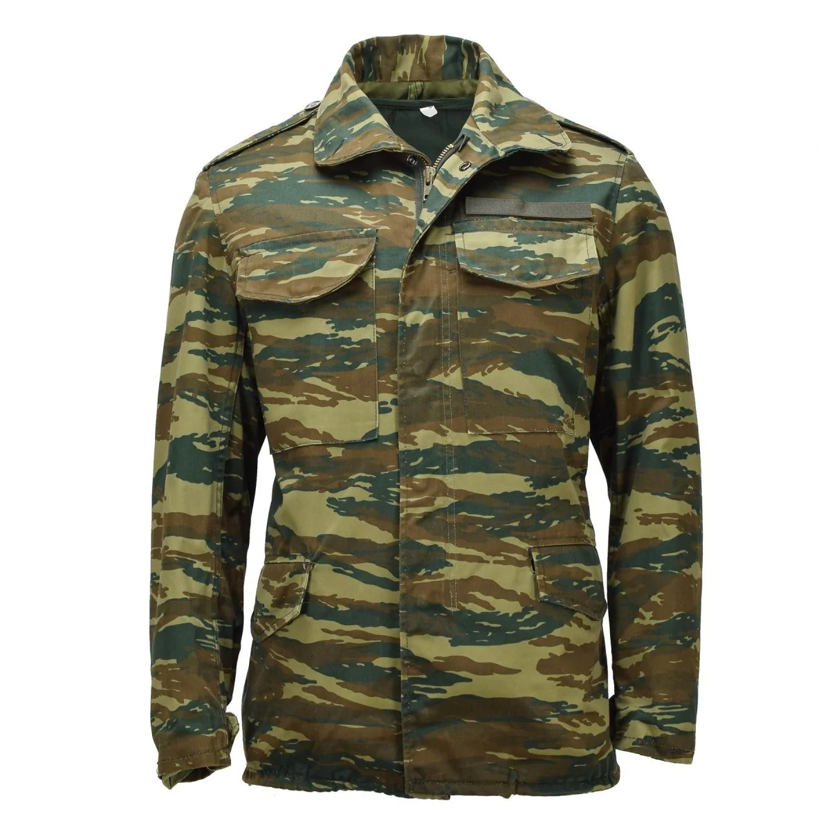 Original grekisk militär M65 Field Jacket Avtagbar liner Army Issue Lizard Camo