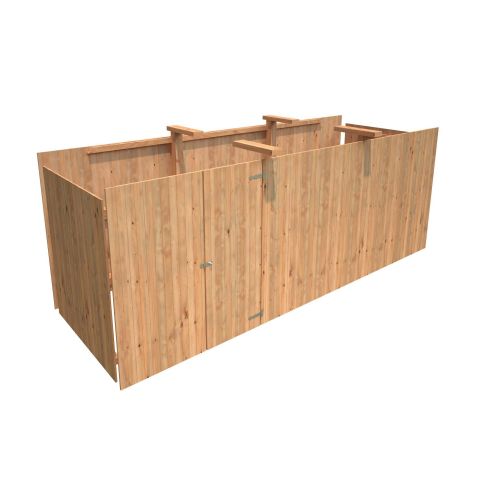 Palmako 102786 Förråd inv. 10,9 m², till Karl 101038, brun, impr.