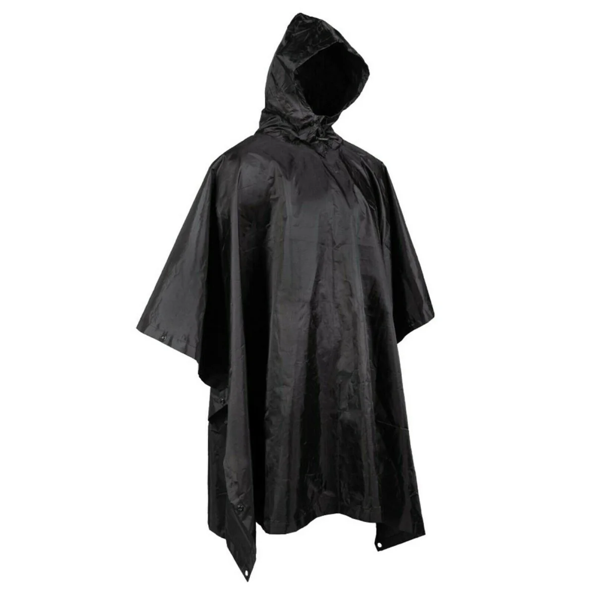 Brand Army Style Waterproof Rain Ripstop Poncho Cape Military Black