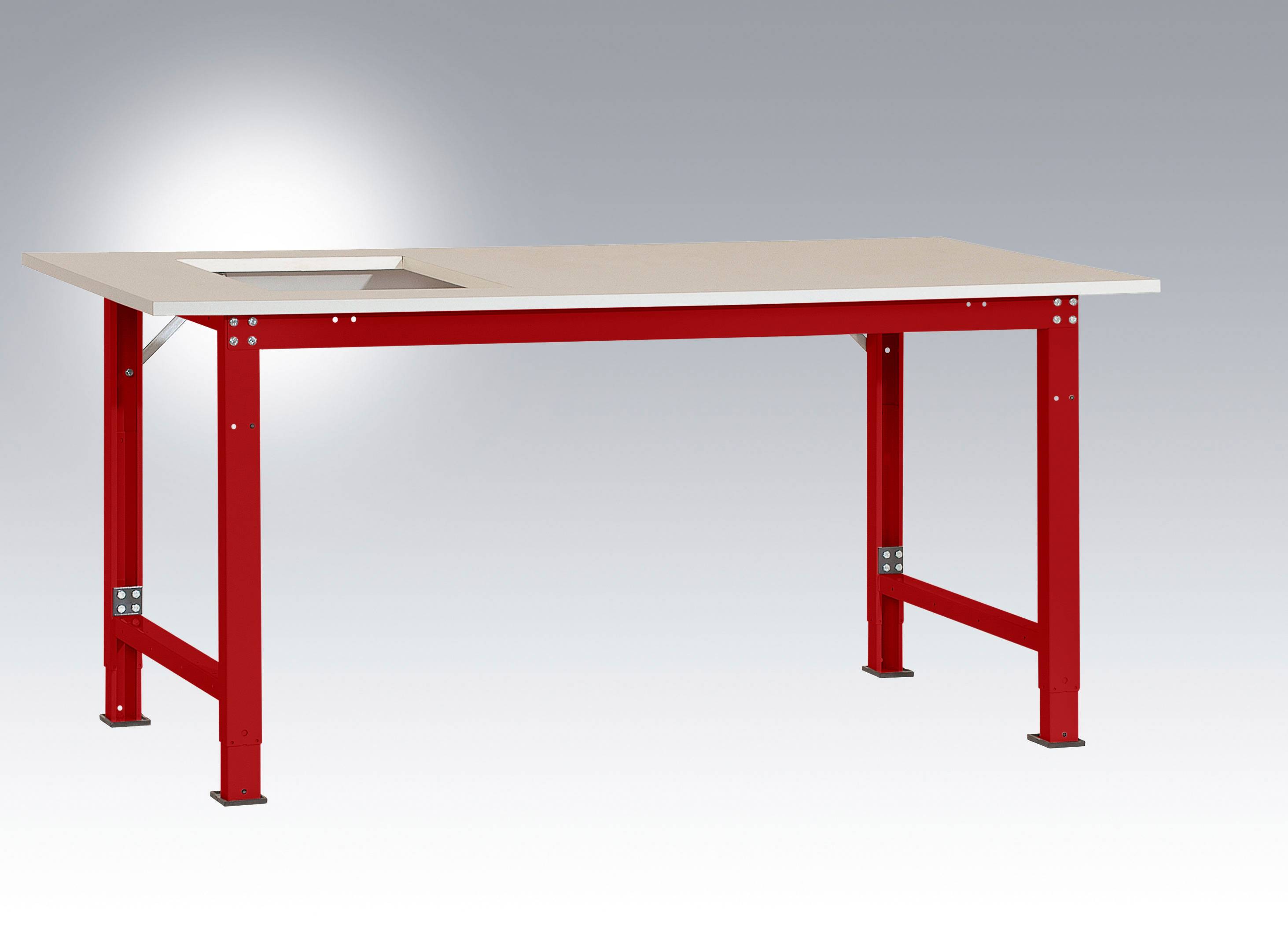 Manuflex AS0051.3003 Arbetsbordmöbel Rubinröd