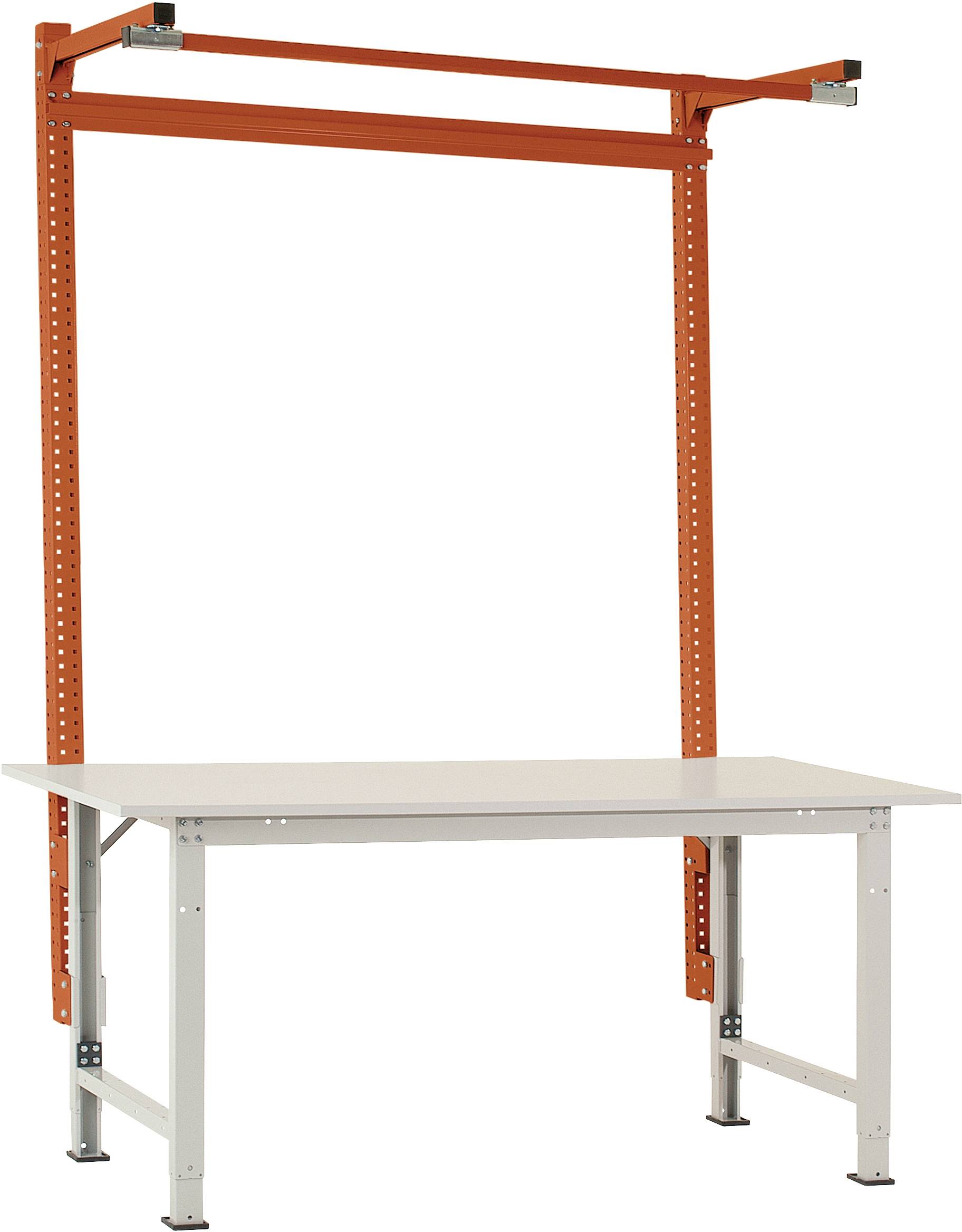 Manuflex AS1603.2001 Påbyggnadsportal med arm i rödorange RAL 2001, för PACKPOOL special med bredd på 1500 mm