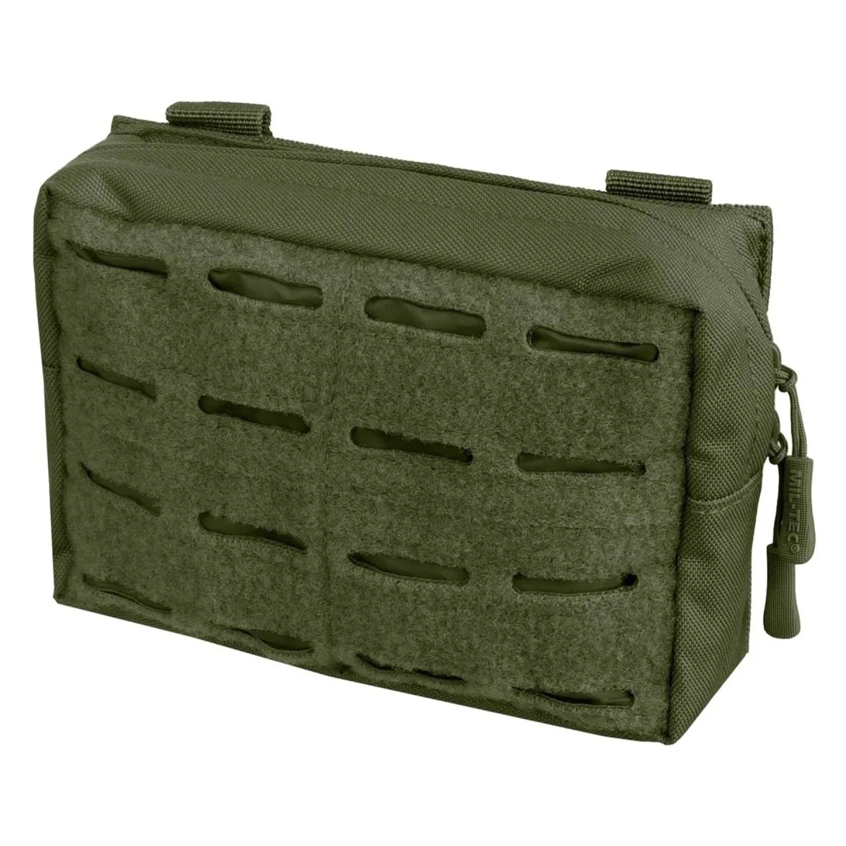 Mil-Tec Laser Cut Utility Belt Pouch Molle Type Webbing Tactical Bag liten oliv