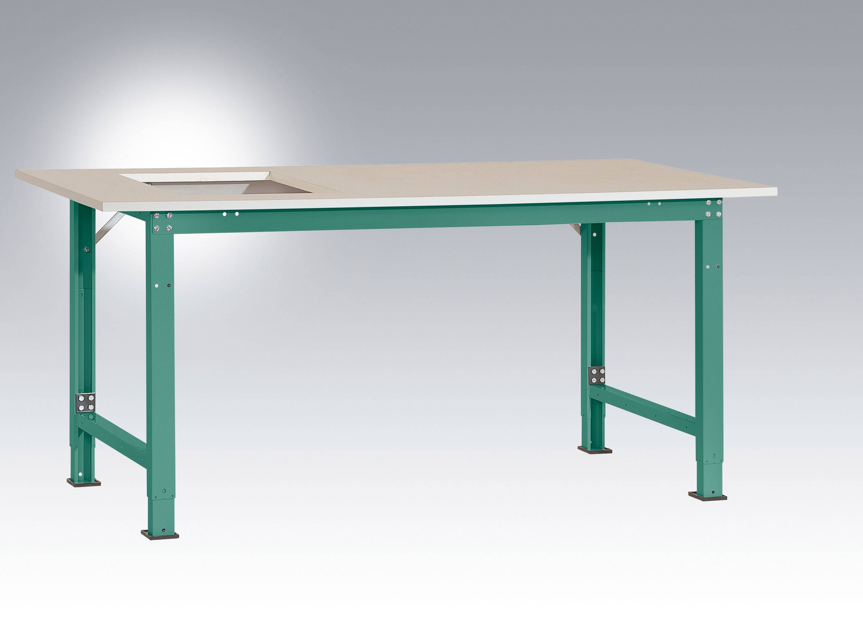 Manuflex AS0051.0001 Arbetsbordmöbel Grå, Grön