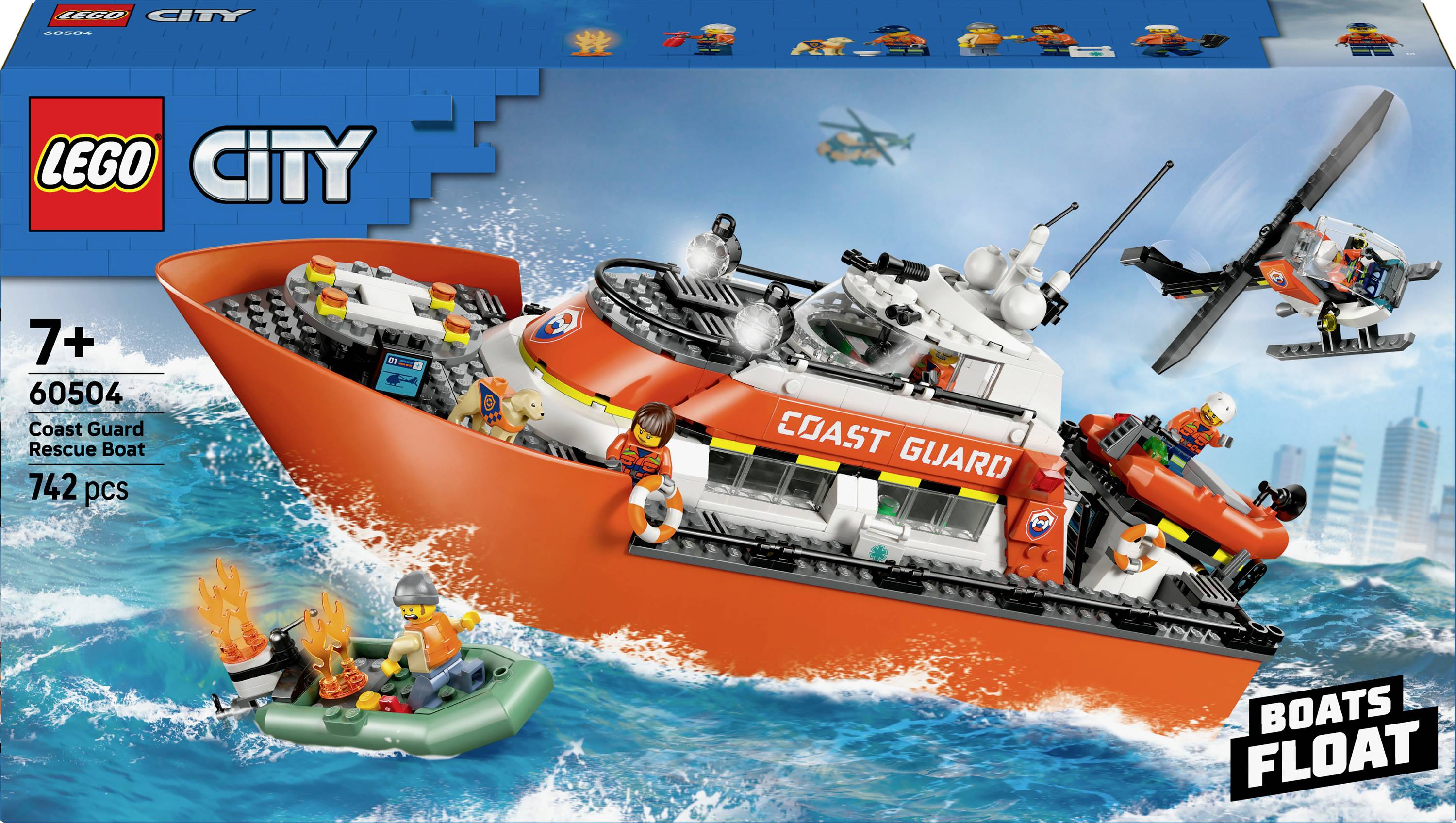 LEGO® CITY 60504 Räddningsbåt kustbevakningen med helikopter (60504)
