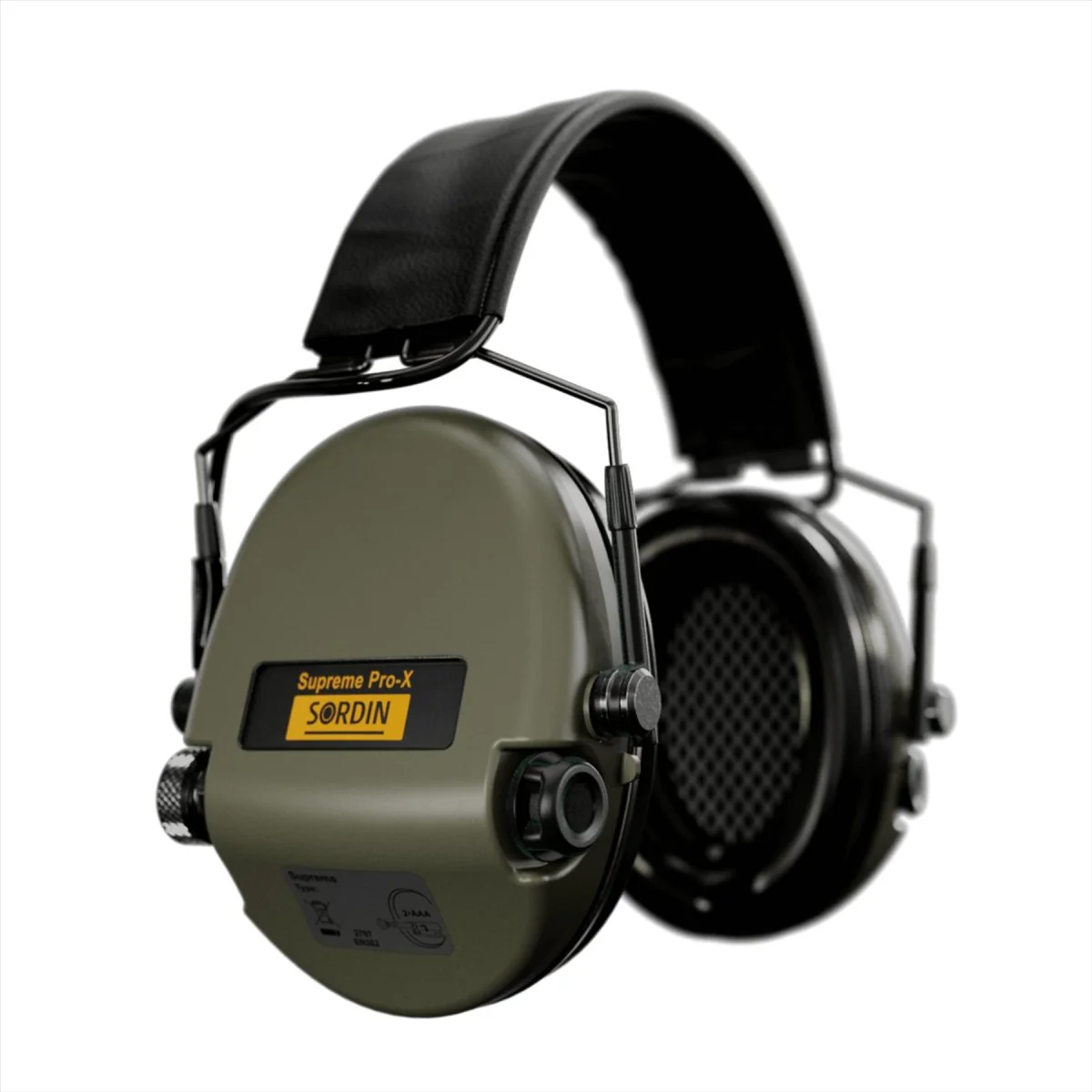 Sordin Supreme Pro-X Hear 2 Slim Tactical Pannband Hörselskydd Grönt