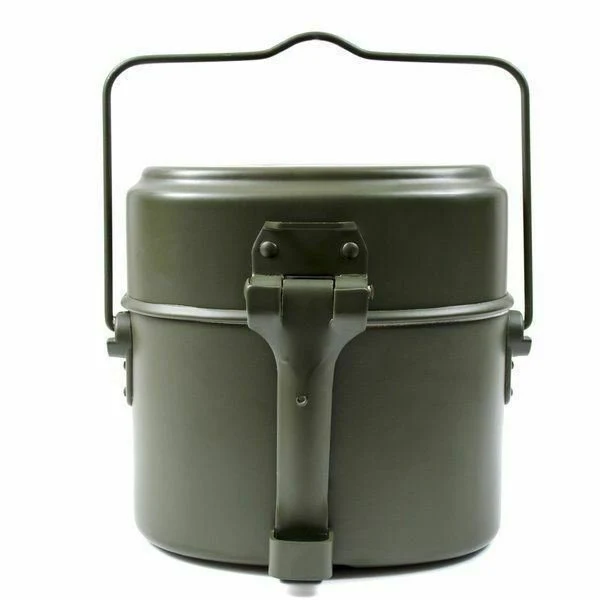 BW Germany Army Style Mess Kit Aluminium Military Bowler Pot 3 Pieces Kit Repro