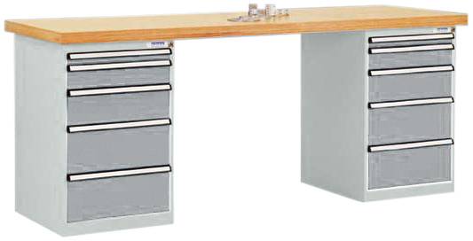 Manuflex TP5091.9006 Arbetsbänksystem Aluminiumsilver