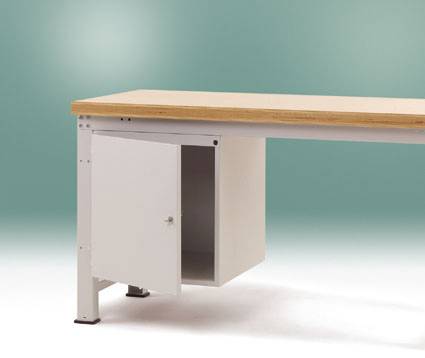 Manuflex ZB4271.9006 Infällning av hölje med dörr, dörrstopp vänster, användbar höjd 500 mm, för bordsdjup 700 mm