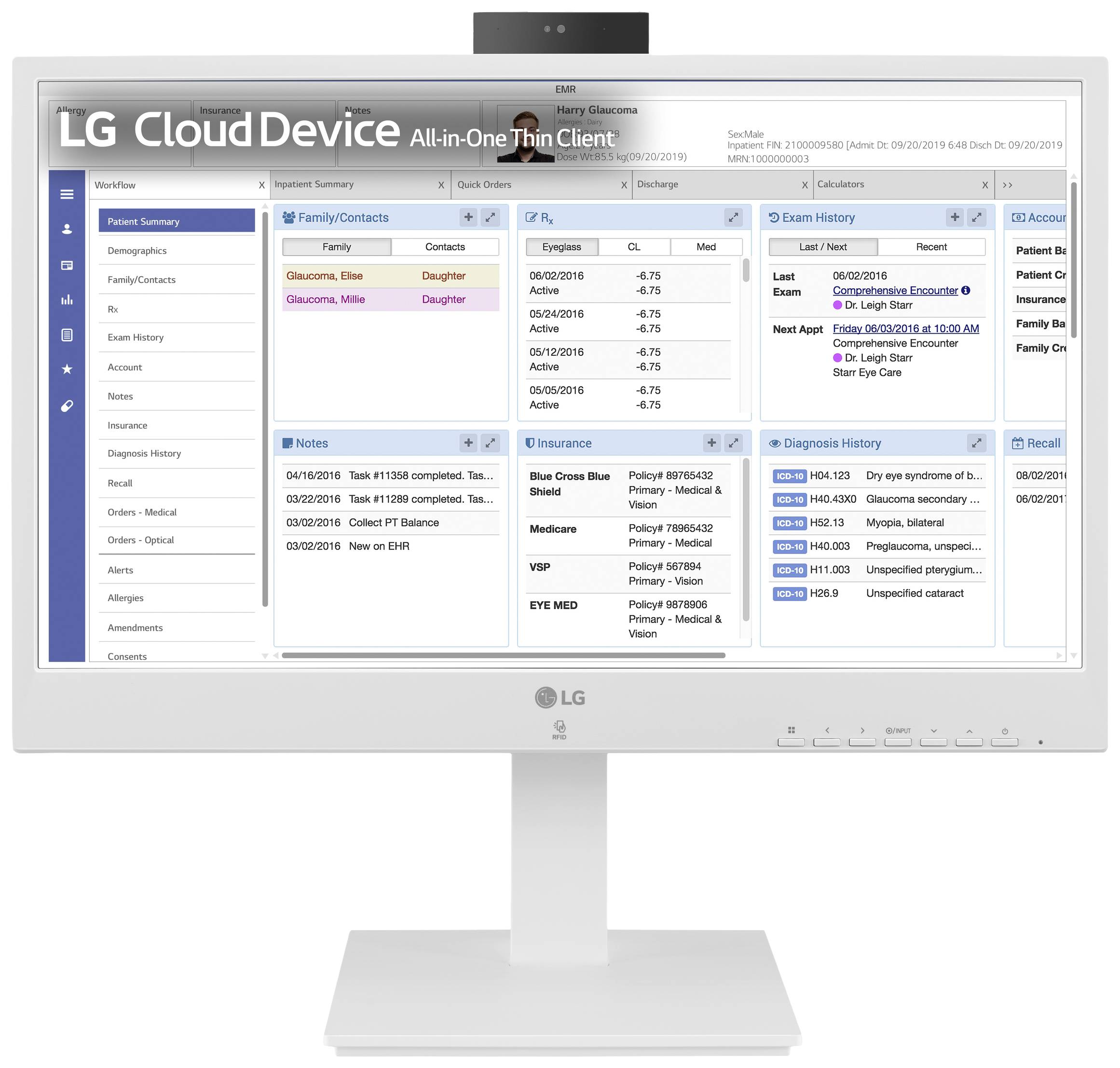 LG Electronics All-in-One PC ThinClient 24CR671N-2P 60.5 cm (23.8 tum) Full HD Intel® Pentium® N6005 3.3 GHz 8 GB RAM 25