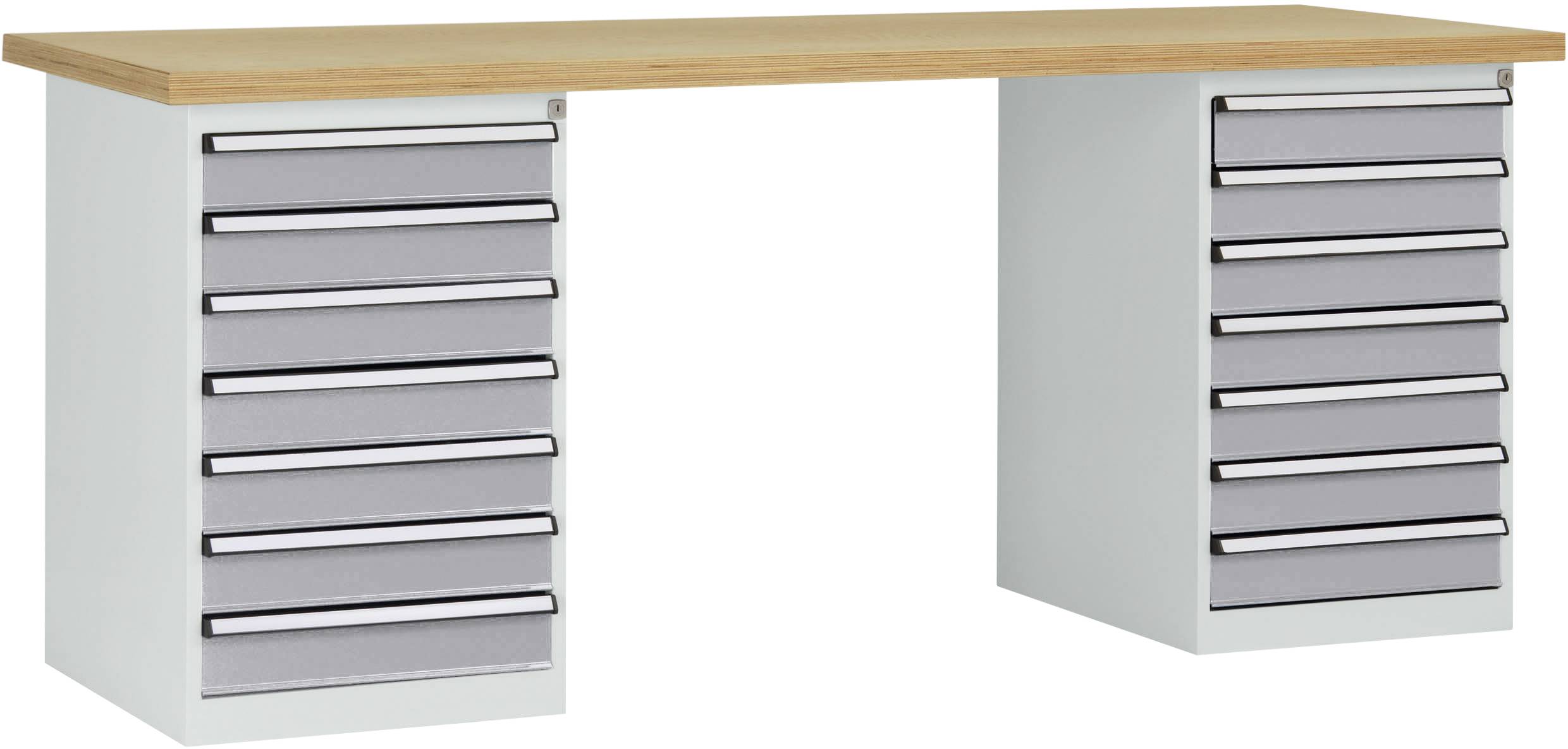 Manuflex WC5126.9006 Arbetsbänksystem Aluminiumsilver