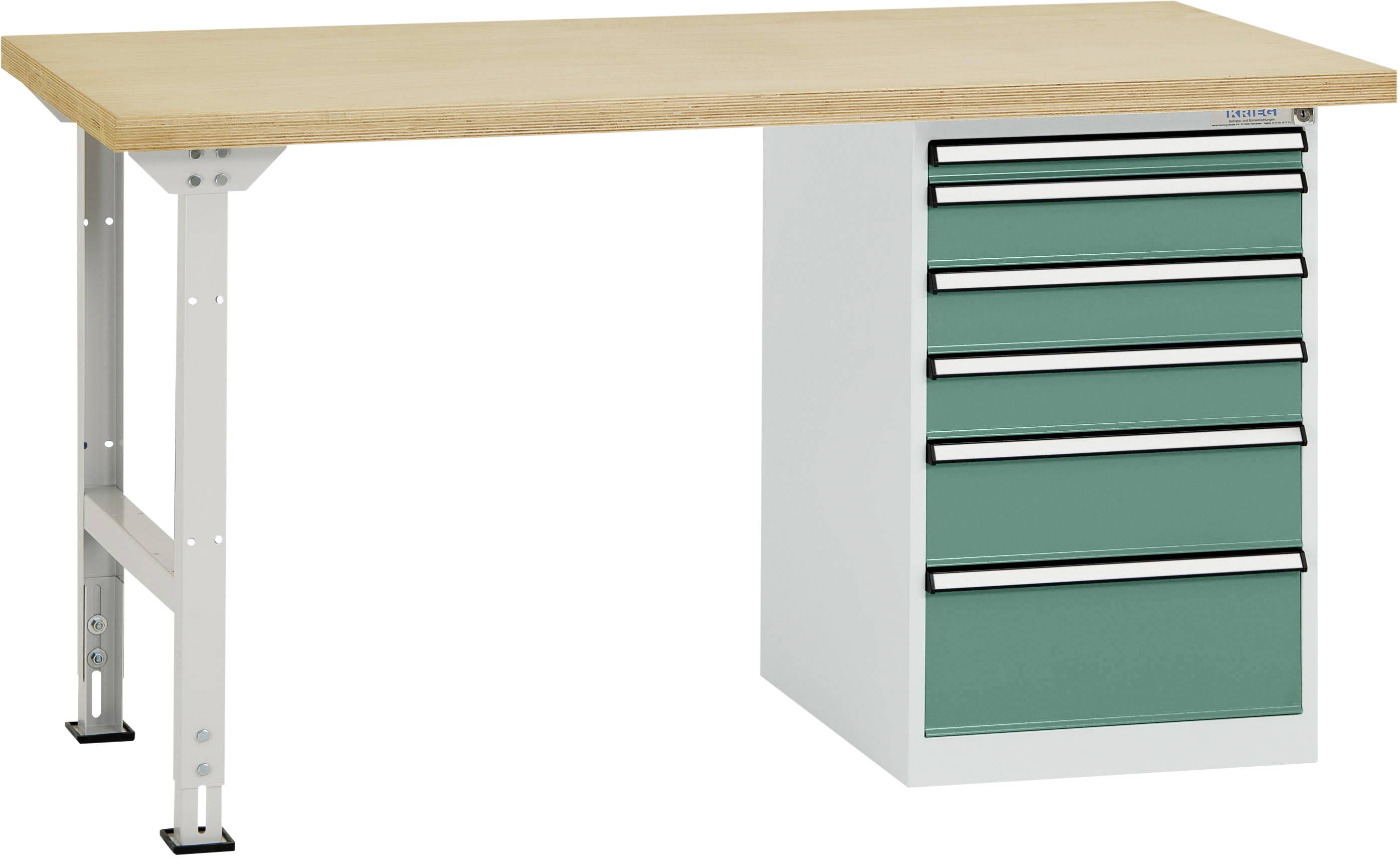 Manuflex TP5088.0001 Arbetsbänksystem Grå, Grön