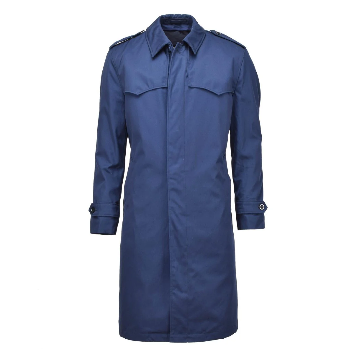 Original Dutch Military Issue Men’s Raincoat quiltad foder Trenchcoat Solid Blue