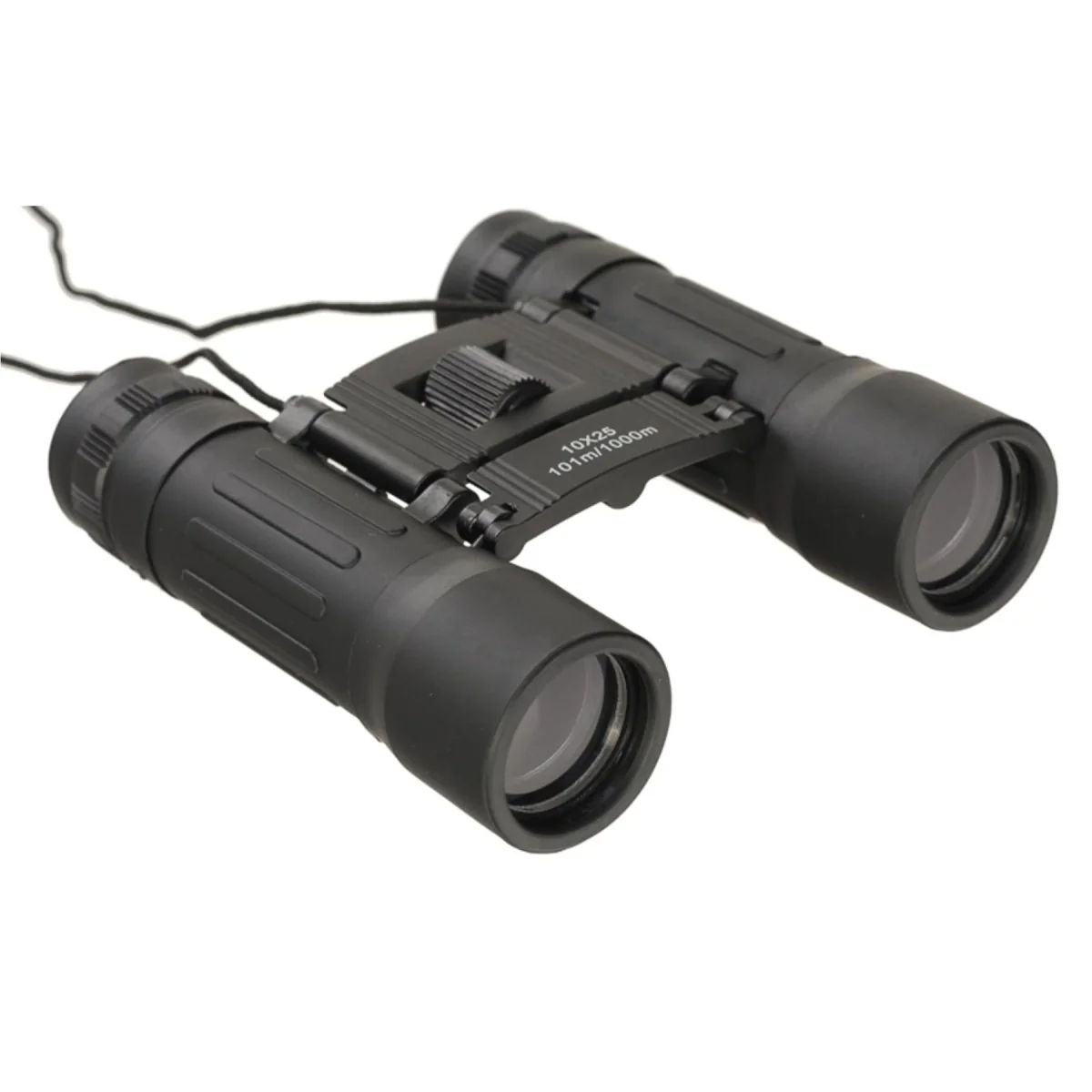 MIL-TEC Collapsible Binoculars 10×25 Clear View Protective Nylon Bag Black