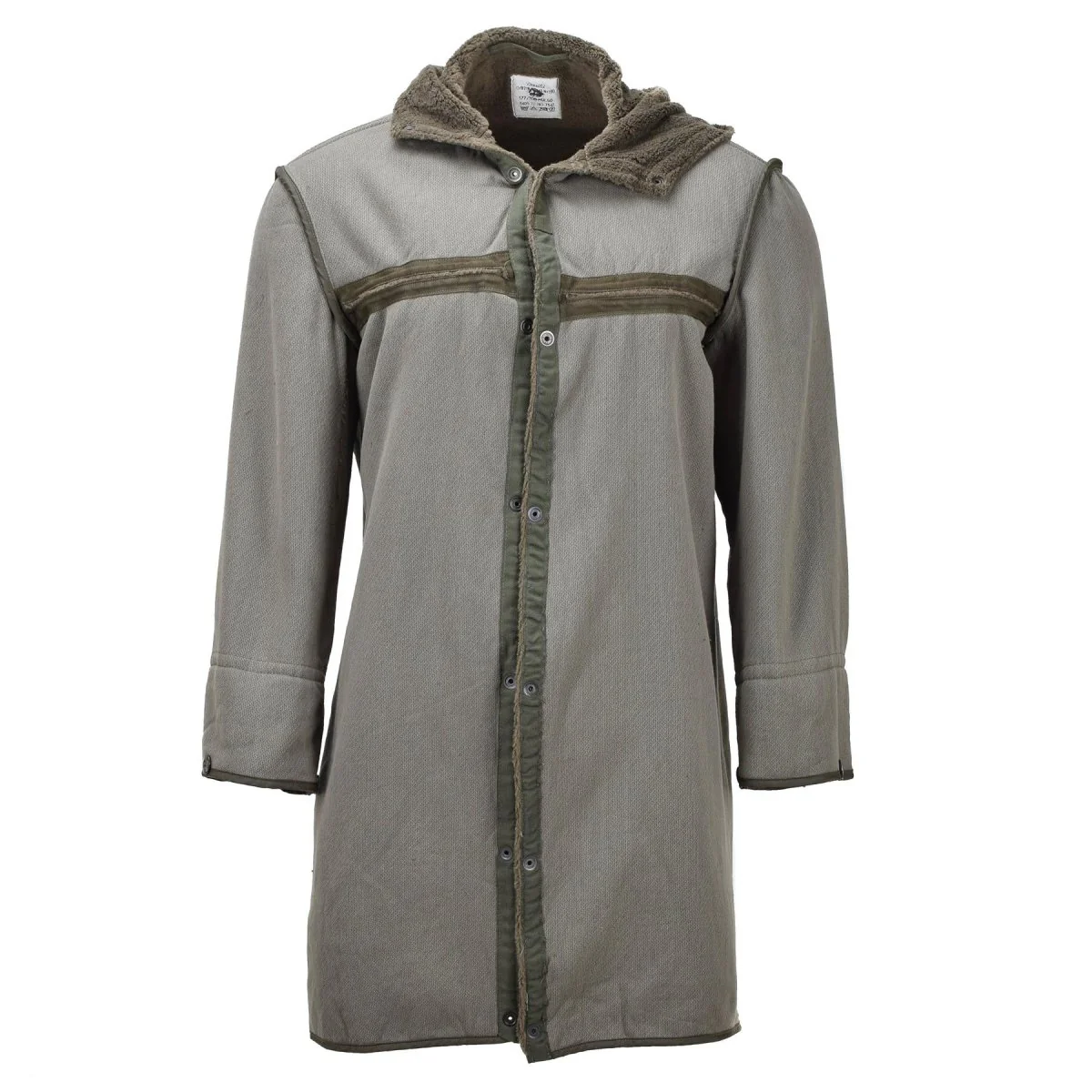 Original tyska militären Long Parka faux päls foder Thermal Hooded Army Olive