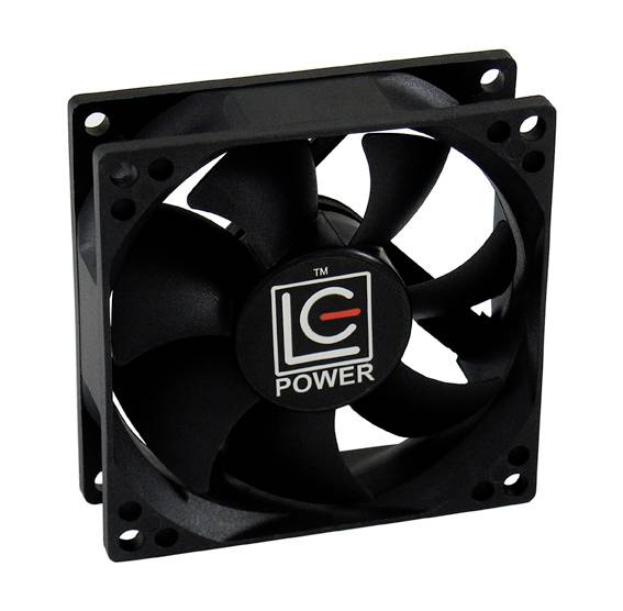 LC Power LC-CF-80 Chassi-fläkt Svart (B x H x D) 80 x 80 x 25 mm