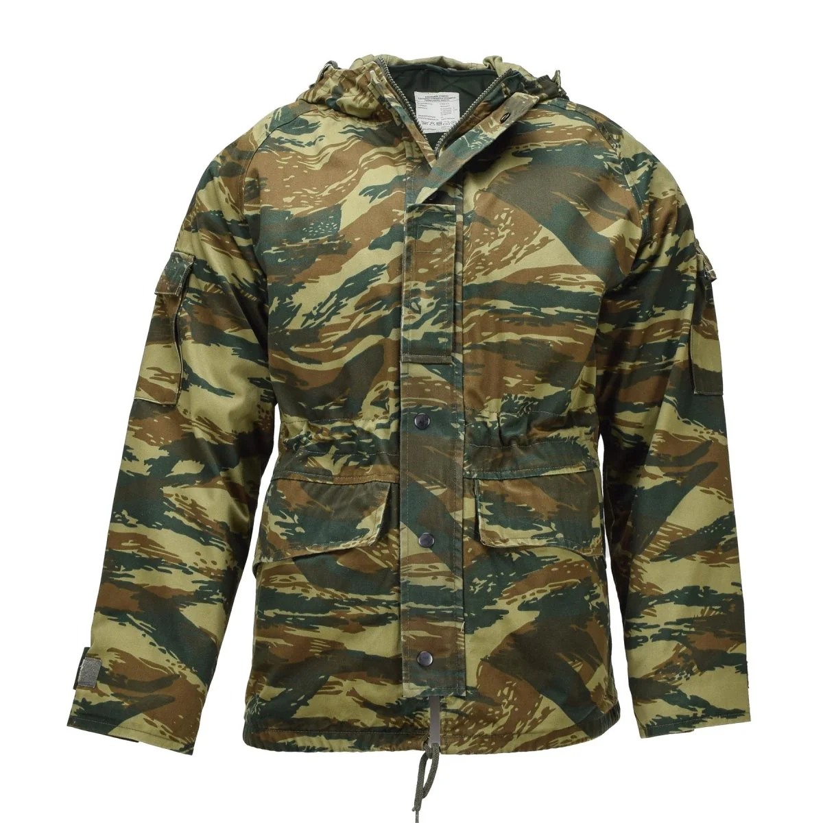 Original grekisk militär M65 Field Parka Liner Hood Army Jacka Lizard Camo