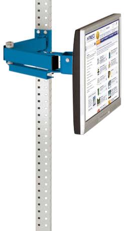 Manuflex ZB3639.5007 Monitorbärare för UNIVERSAL och PROFFS med 500 mm-dubbellänk, VESA-adapter 100 mm, i briljansblå RA