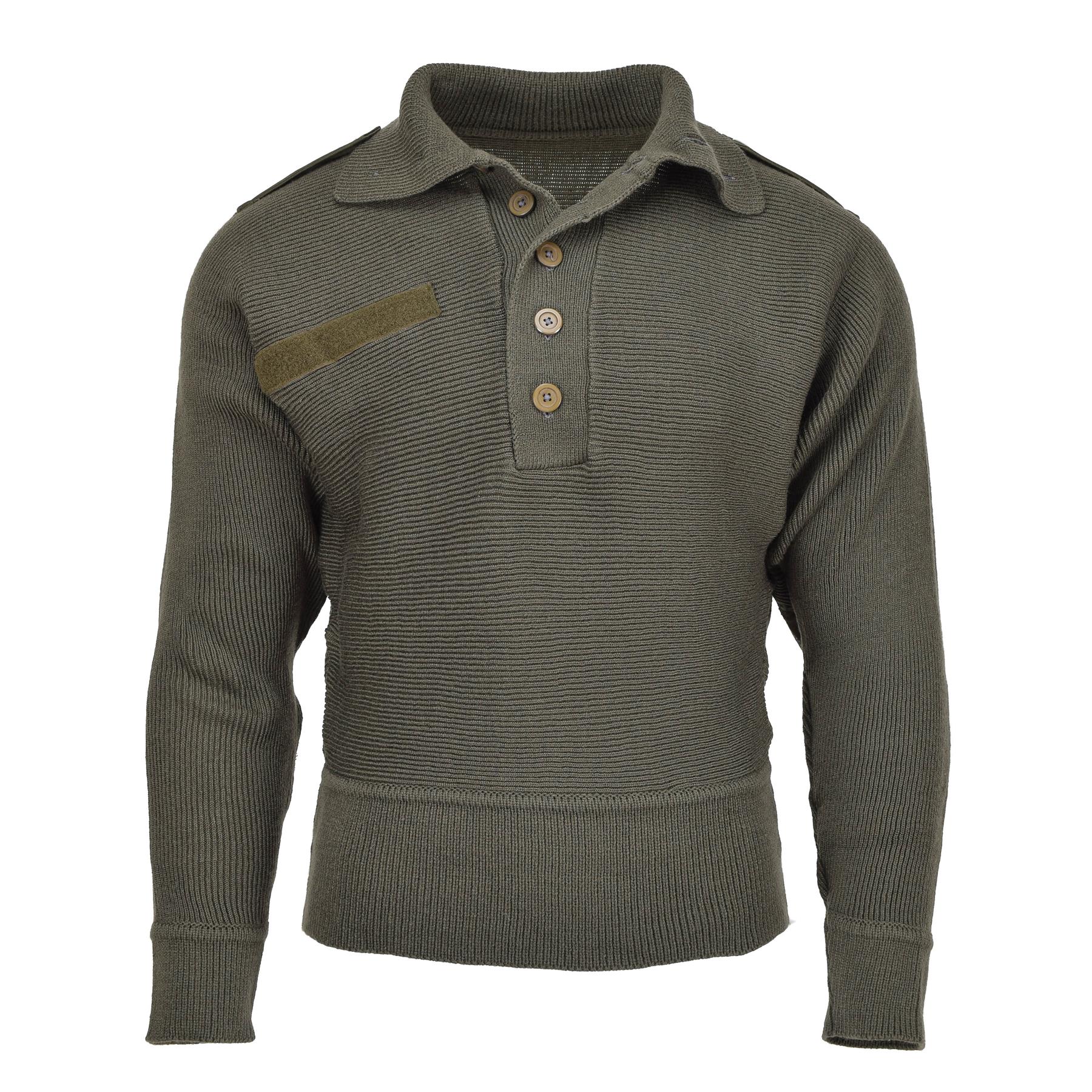 Original Österrikisk militär alpin pullover andningsbar förstärkt stickad tröja