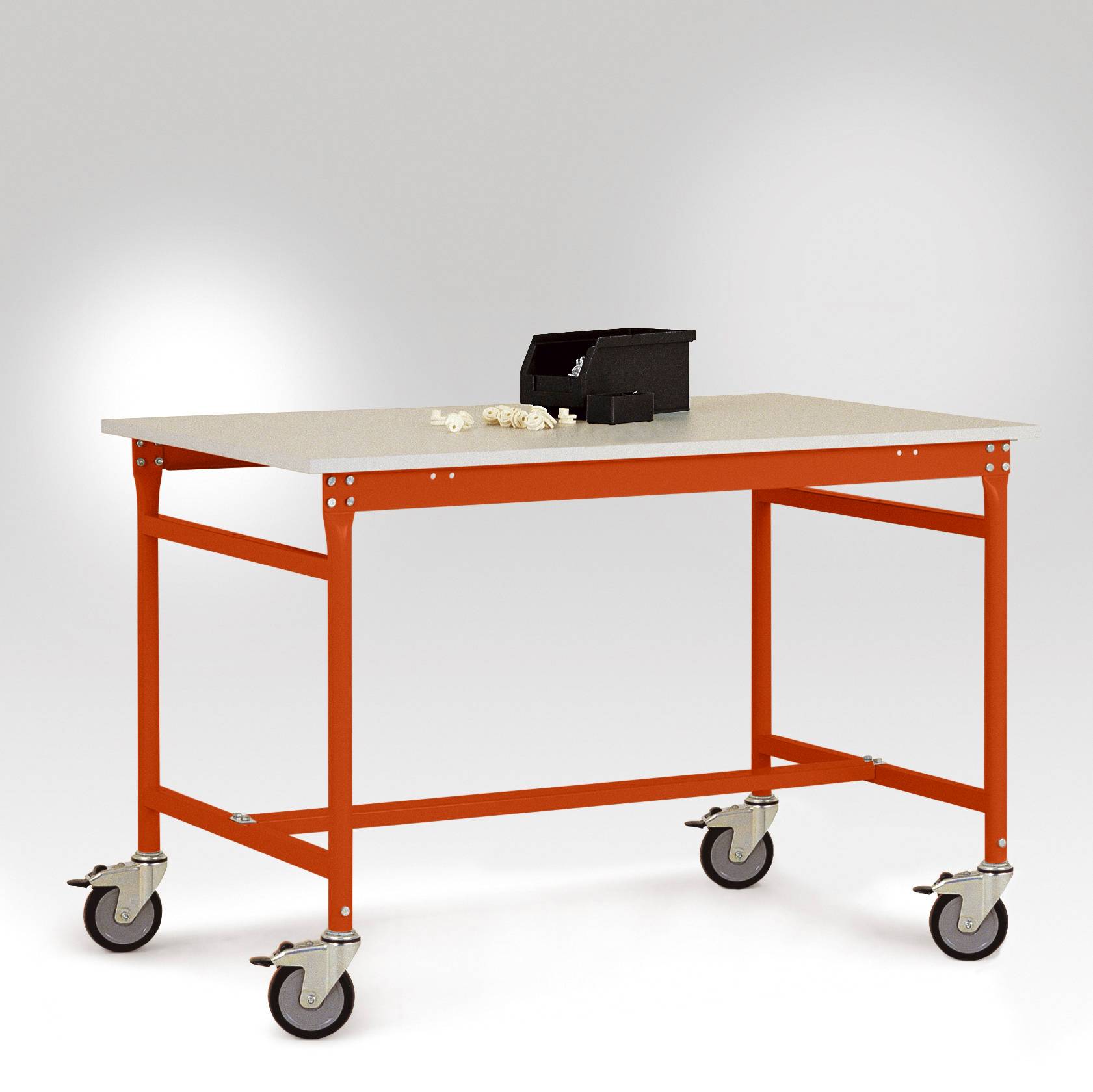 Manuflex LB4018.2001 ESD Arbetsbordmöbel Rödorange (RAL 2001)