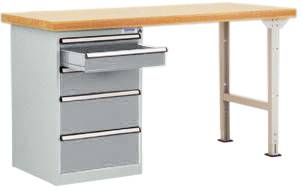 Manuflex TP5086.9006 Arbetsbänksystem Aluminiumsilver