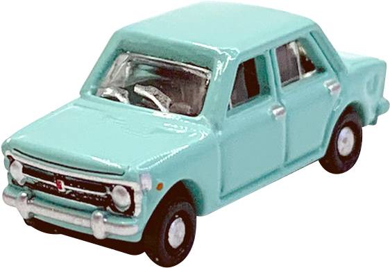 Minis by Lemke LC61519 N Byggmodell Bil Fiat 128, ljusgrön