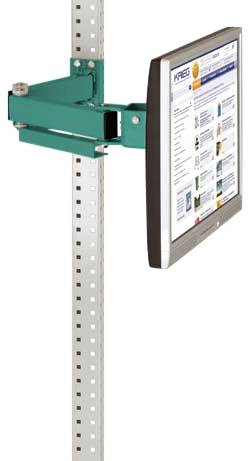 Manuflex ZB3639.0001 Monitorbärare för UNIVERSAL och PROFFS med 500 mm dubbellänk, VESA-adapter 100 mm, i grågrön HF 000