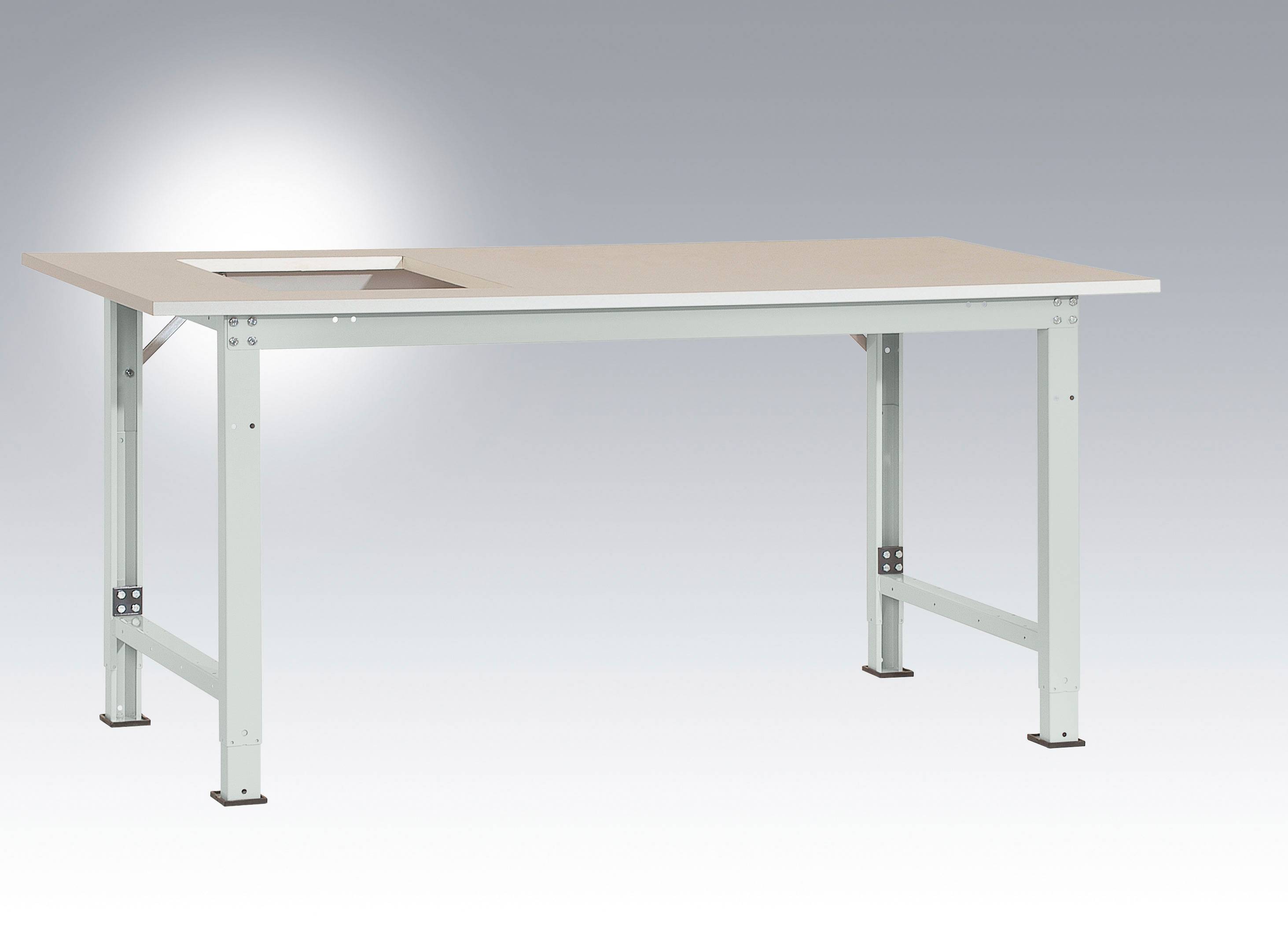 Manuflex AS0051.7035 Arbetsbordmöbel Grå-vit (RAL 7035)
