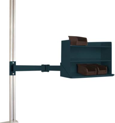 Manuflex LZ8248.7016 ESD ESD-insiktslådans hyllhållare för UNIVERSAL och CANTOLAB med dubbellänk, B x D x H= 435 x 165 x