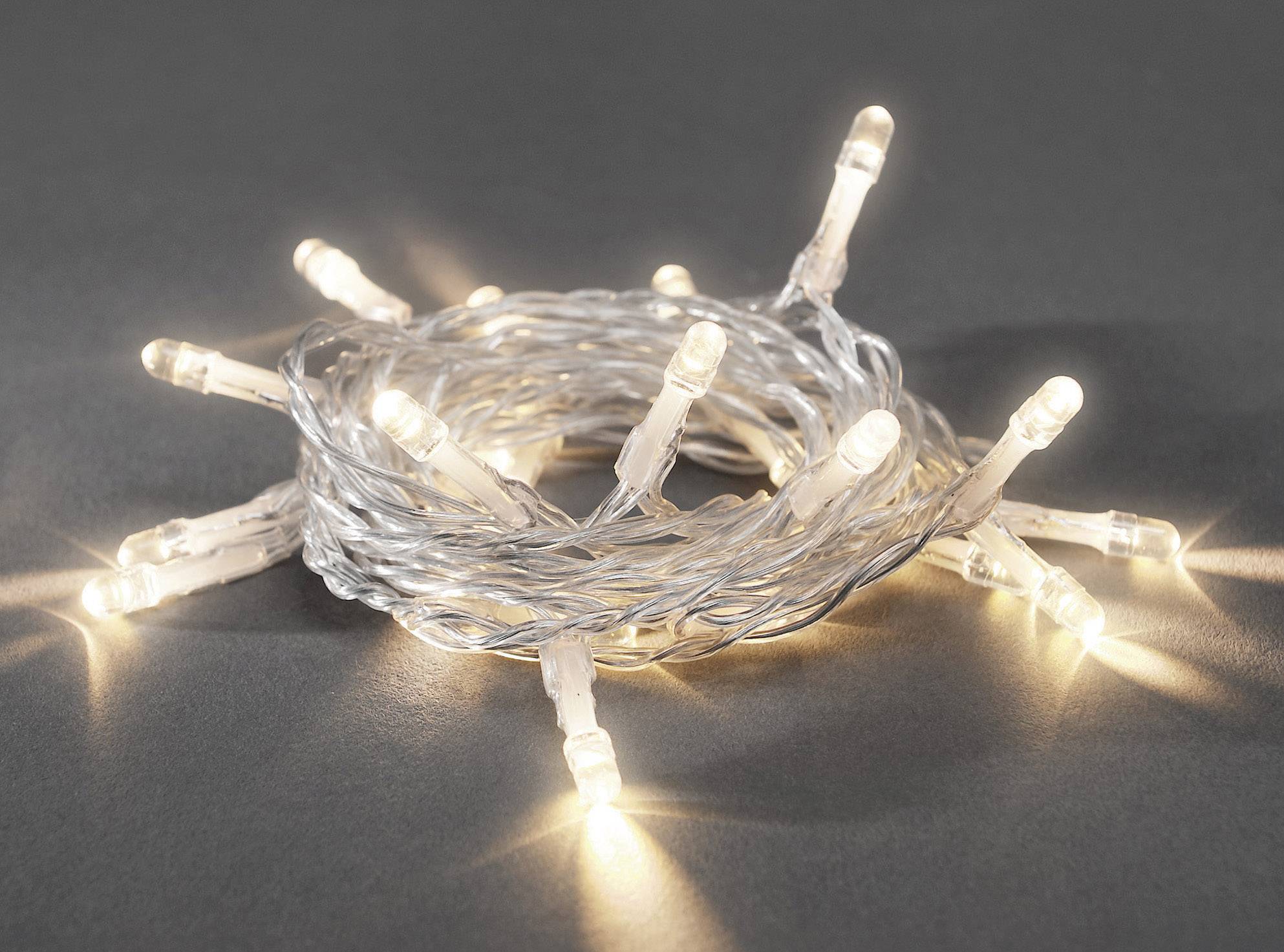 Konstsmide 1408-103 Mikroljusslinga Inomhus batteri Antal ljuskällor 20 LED Varmvit