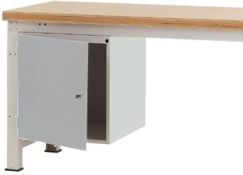 Manuflex ZB4982.9006 Infällbar låda MED UNDERINBYGGNAD PROFI, användbar höjd 500 mm med 1 dörr till höger och iläggsbott