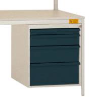 Manuflex LD4832.7016 ESD ESD-chassiunderbyggnad, användbar höjd 500 mm med 4 lådor