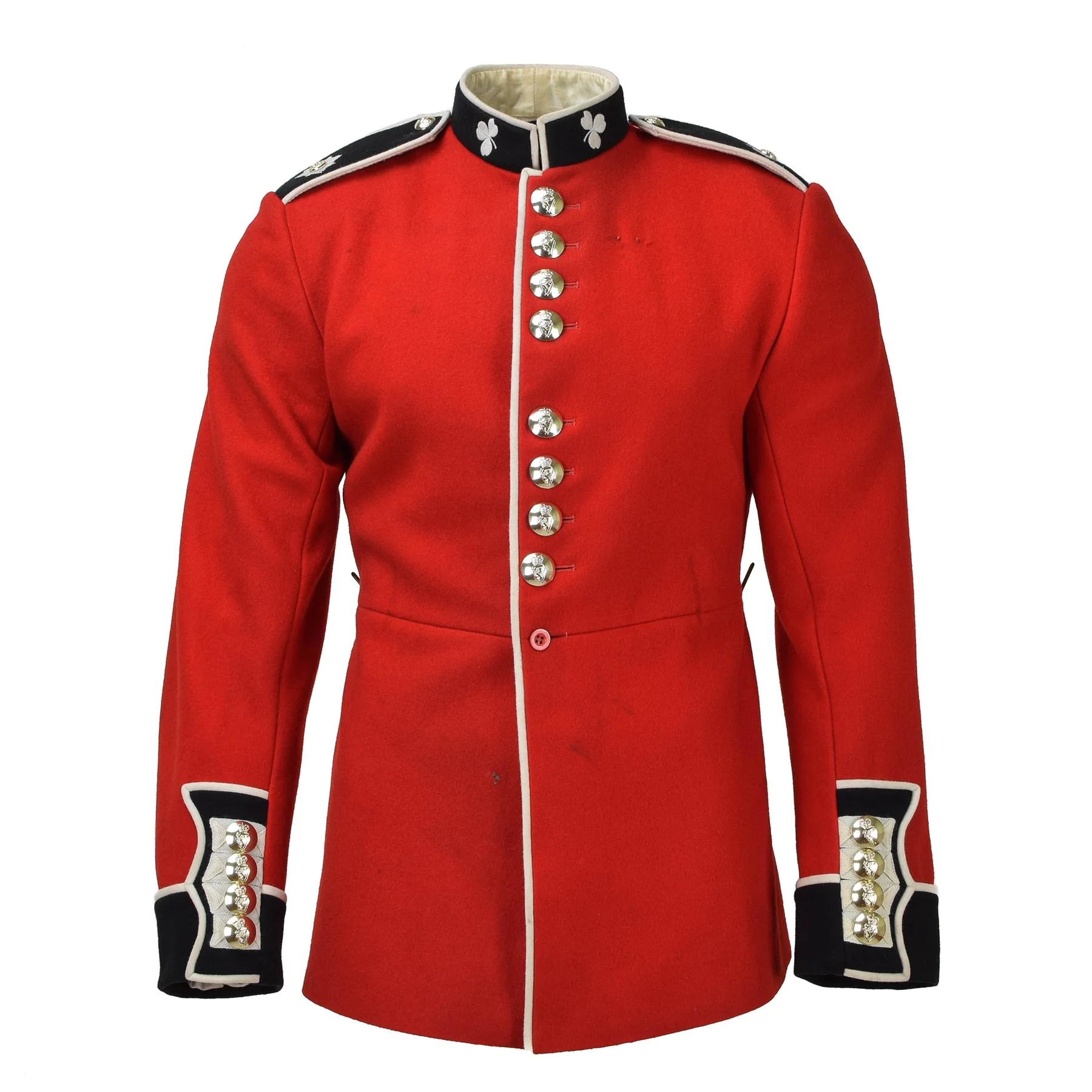 Äkta brittisk arméjacka uniform tunika röd klänning scarlet guards kavalleriet