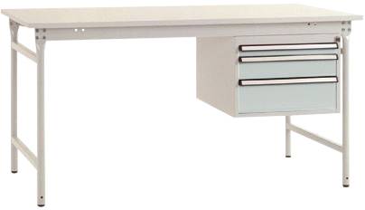Manuflex BB5261.7035 Arbetsbordmöbel Grå-vit (RAL 7035)