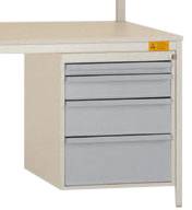 Manuflex LD4832.9006 ESD ESD-chassiunderbyggnad, användbar höjd 500 mm med 4 lådor