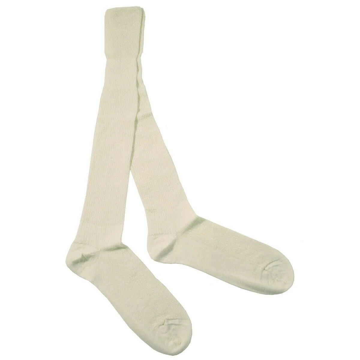 British Army White Stocking Socks Long Men’s Wool / Nylon Militäröverskott NYTT