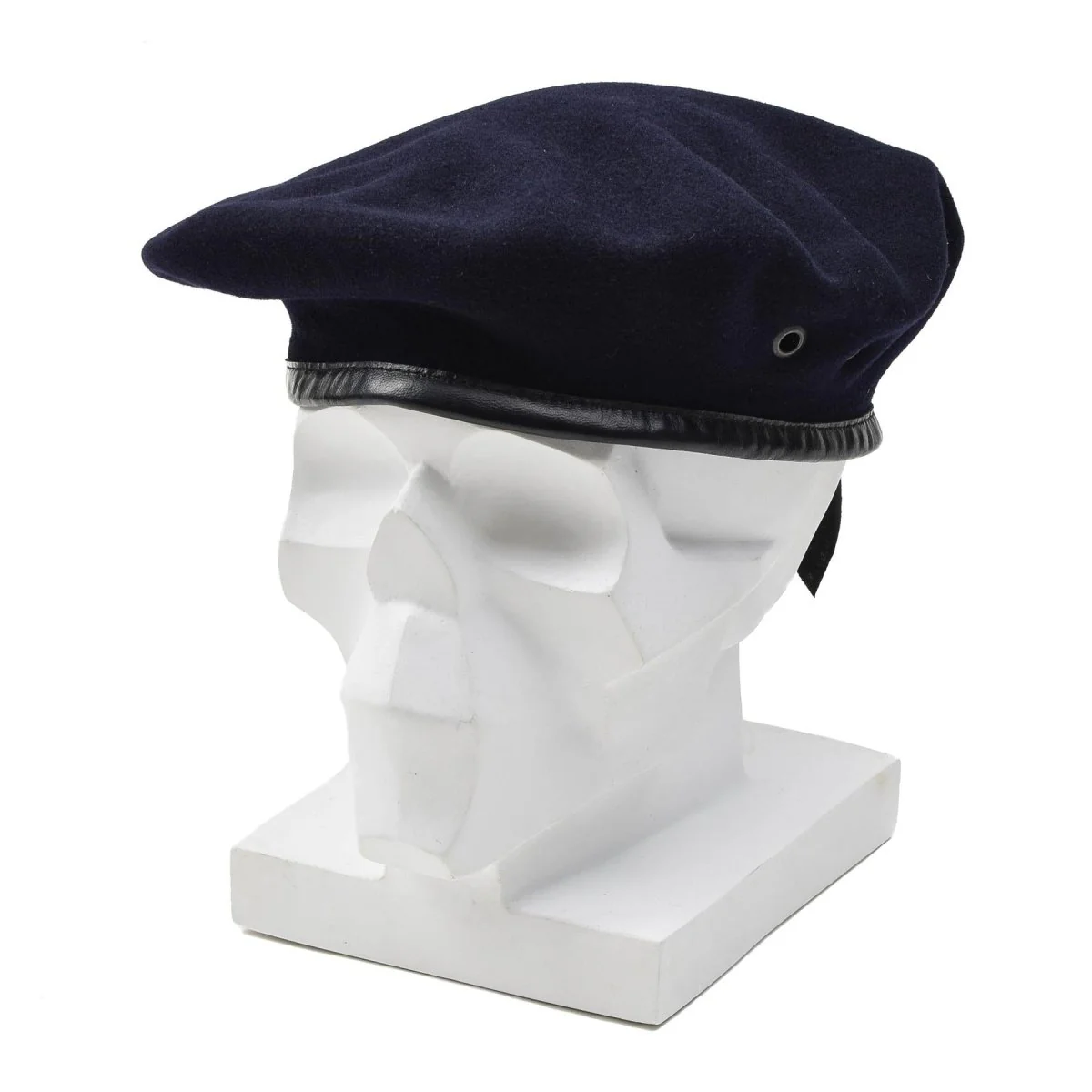 Original French Army Dark Blue Wool Beret Command Lightweight Cap Vintage New