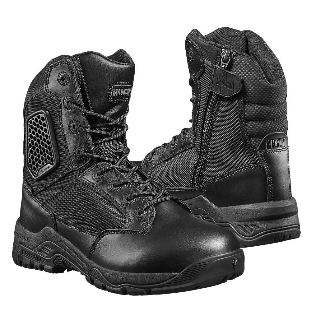 Magnum Strike Force 8.0 Combat Boots Leather Tactical Duty vandringsskor Svart