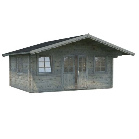 Palmako Helena Stuga 19,9 m²/inv. 18,6 m², grå impregnerad