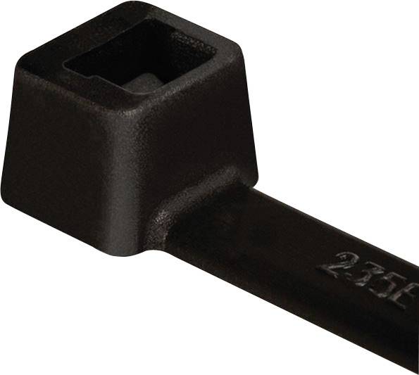 HellermannTyton 111-01960 T18R-W-BK-C1 Buntband 100 mm 2.50 mm Svart Väderbeständig 100 st