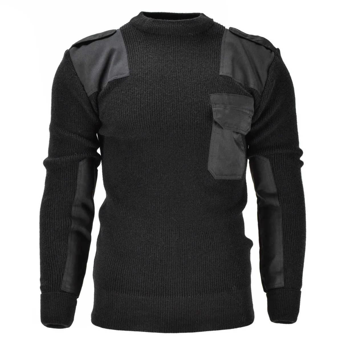 Mil-tec varumärke män tröja tyska pullover commando jumper svart tröja ull