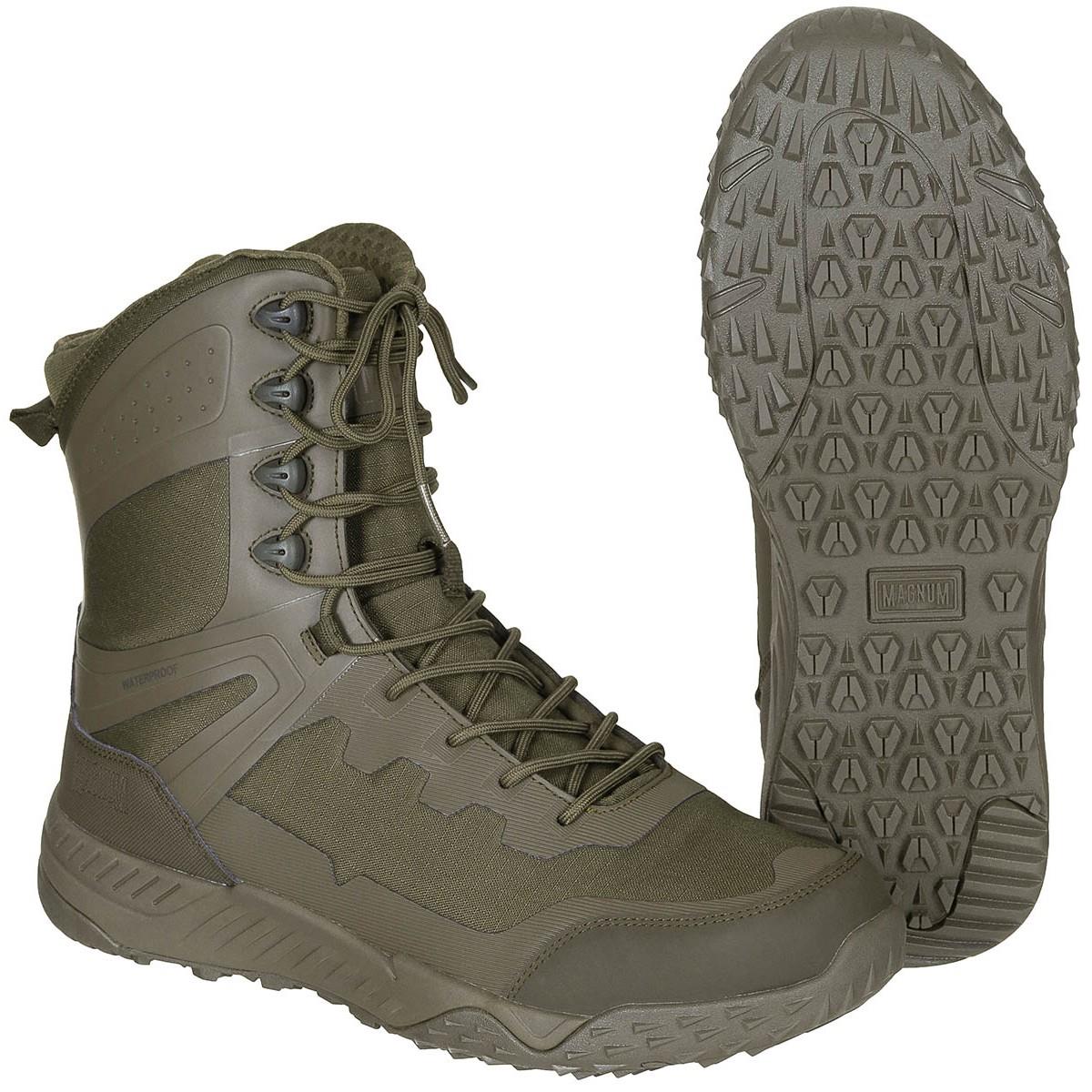 Magnum Ultima 8.0 SZ WP Tactical Boots Vattentät Lättvikts Zip Olive