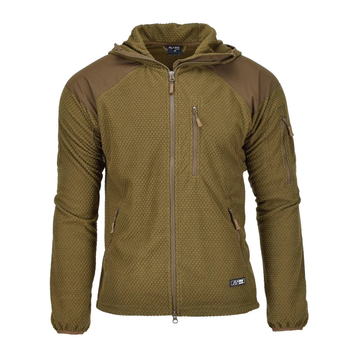 Blochl Brand jacka i militärstil med luva termisk fleece förstärkt prärievarg NYHET